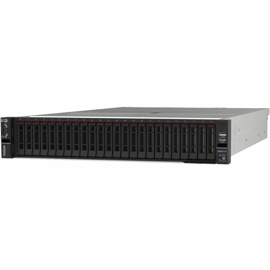 Lenovo ThinkSystem SR650 V3 7D76A05NAU 2U Rack Server - 1 Xeon Silver 4510 2.40 GHz - 32 GB RAM - 12Gb/s SAS Controller