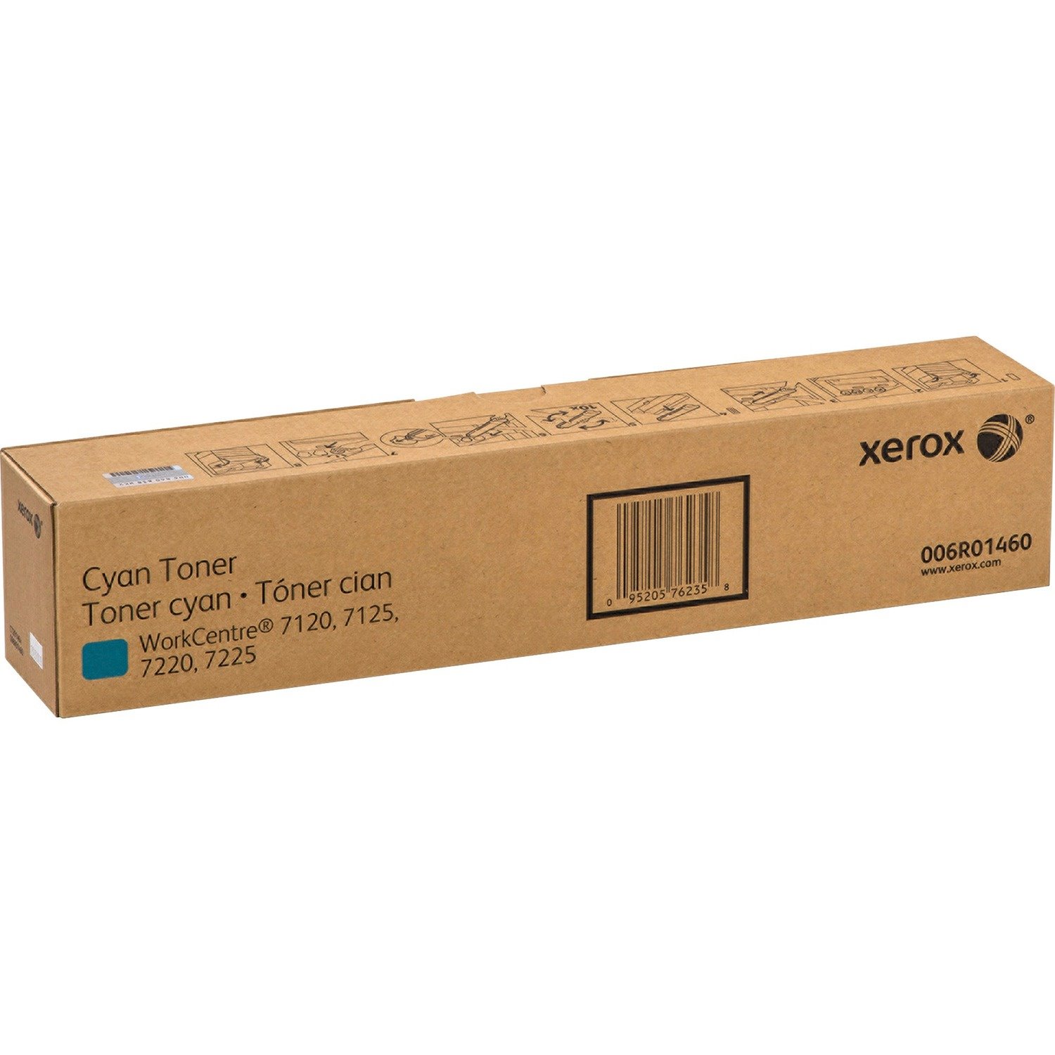 Xerox Genuine WorkCentre&reg; 7200i Series, WorkCentre&reg; 7120/7125, 7220/7225, Cyan Toner Cartridge