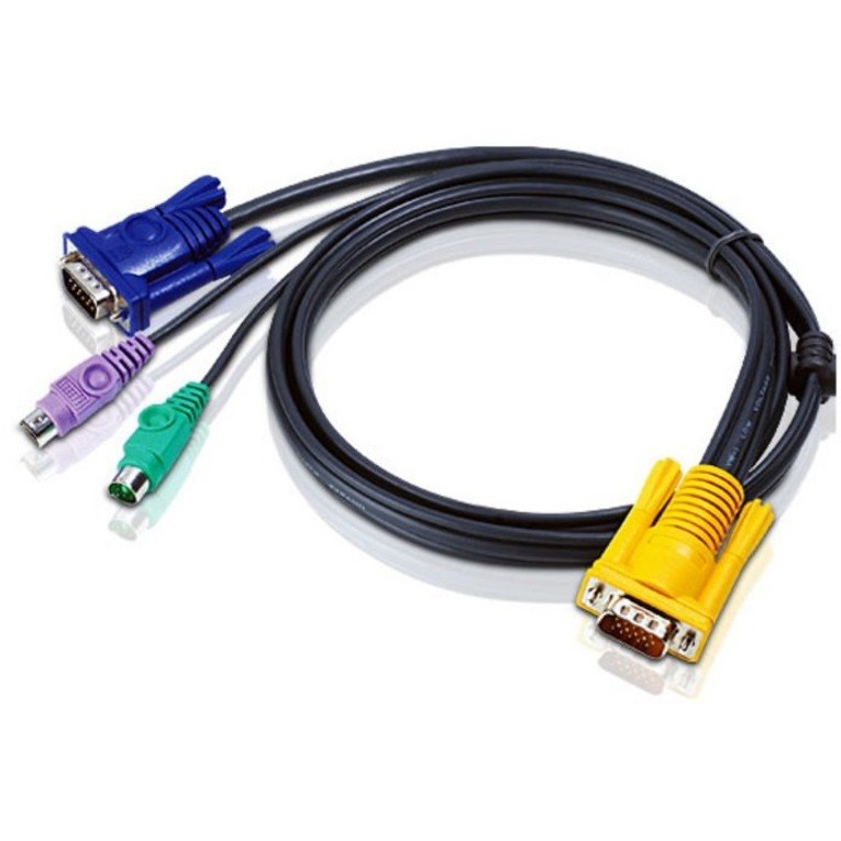 Aten Cable For KVM CS1208CS1216CL1200L(M)CL1208L(M)CL1216L(M)KH0116 PS/2 Cable At PCSide For PS/2 Computer 1.8MTR