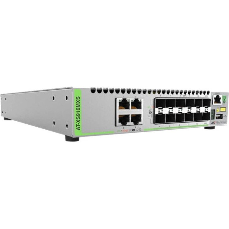 Allied Telesis 12 SFP/SFP+ Slot Stackable Switch with 4-Port 100/1000/10G Base-T (RJ-45)