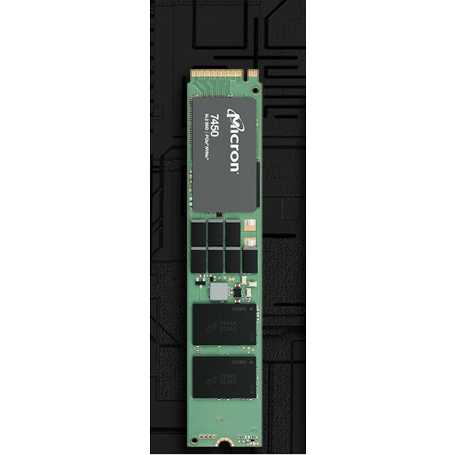 Micron 7450 PRO 3.84 TB Solid State Drive - M.2 22110 Internal - PCI Express NVMe (PCI Express NVMe 4.0 x4) - Read Intensive - TAA Compliant