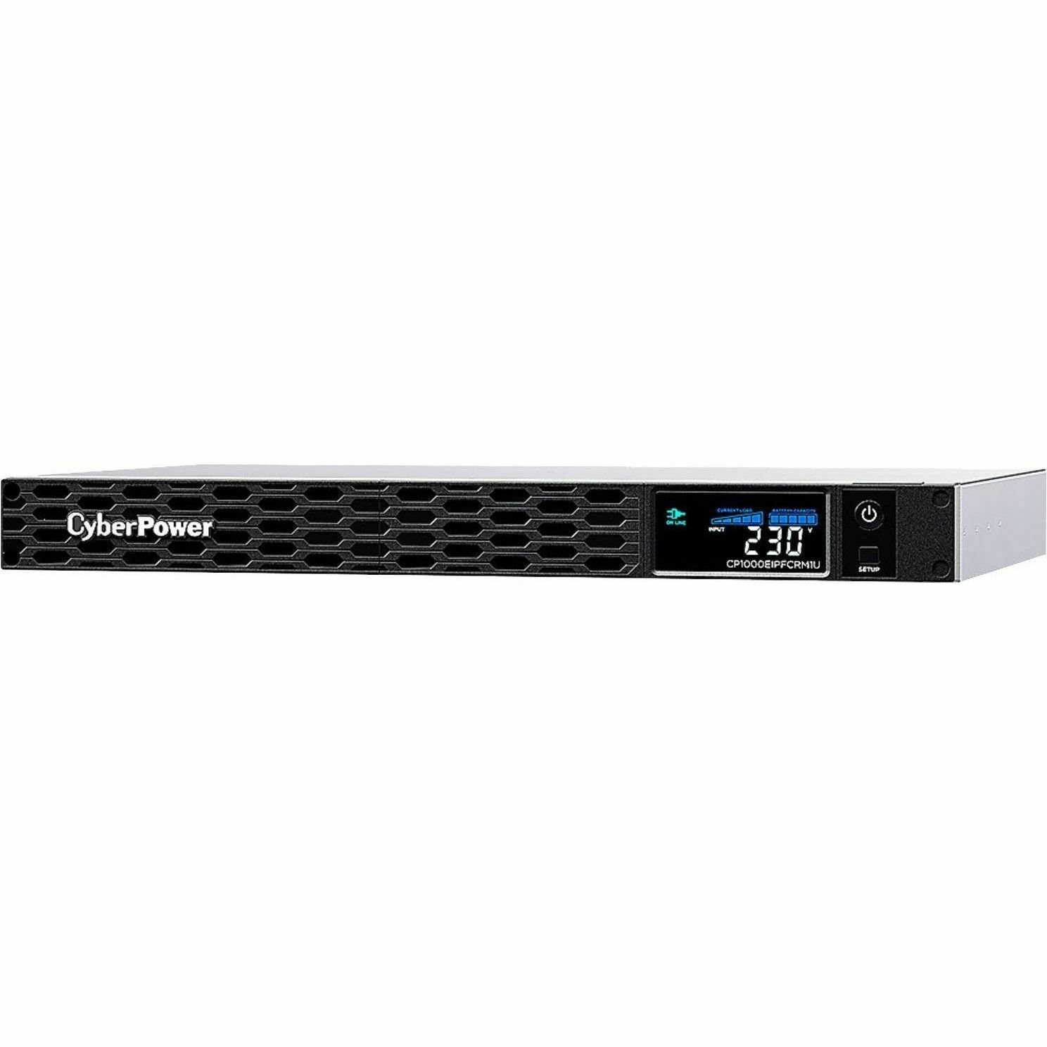 CyberPower PFC Sinewave CP1000EIPFCRM1U Line-interactive UPS - 1 kVA/600 W