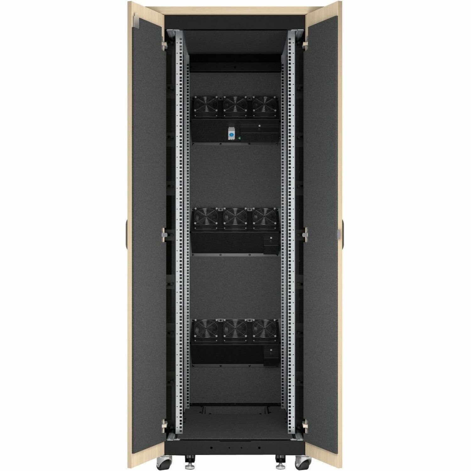 APC by Schneider Electric NetShelter Soundproof, 38U, Server Rack Enclosure, 120V, Maple