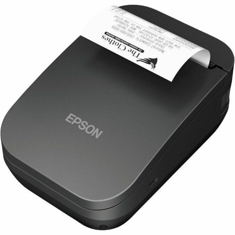 Epson Mobilink TM-P80II Plus Mobile Direct Thermal Printer - Monochrome - Portable - Receipt Print - USB - Bluetooth 5.0 - IEEE 802.11a/ac/b/g/n Wireless LAN - With Cutter - Black