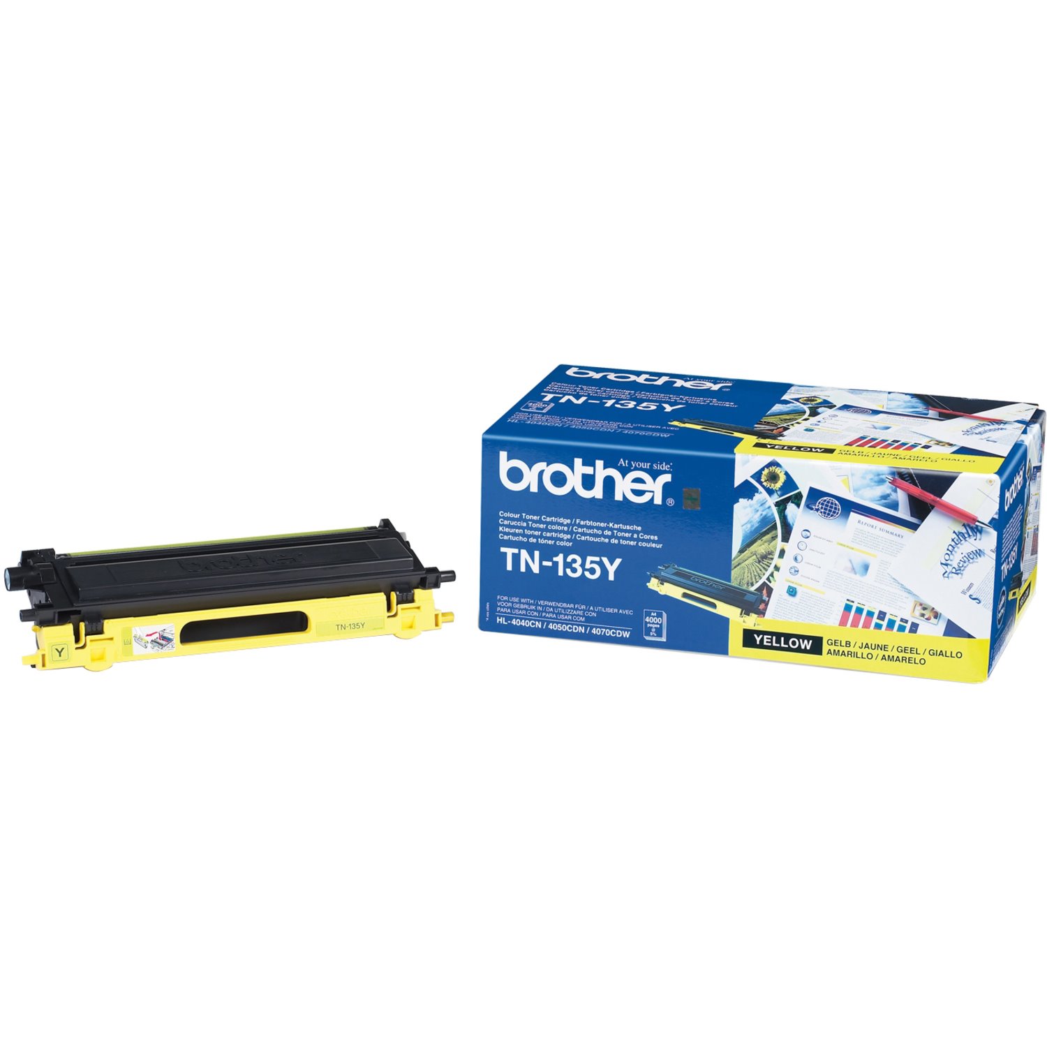 Brother TN-135Y Original Laser Toner Cartridge - Yellow - 1 Pack