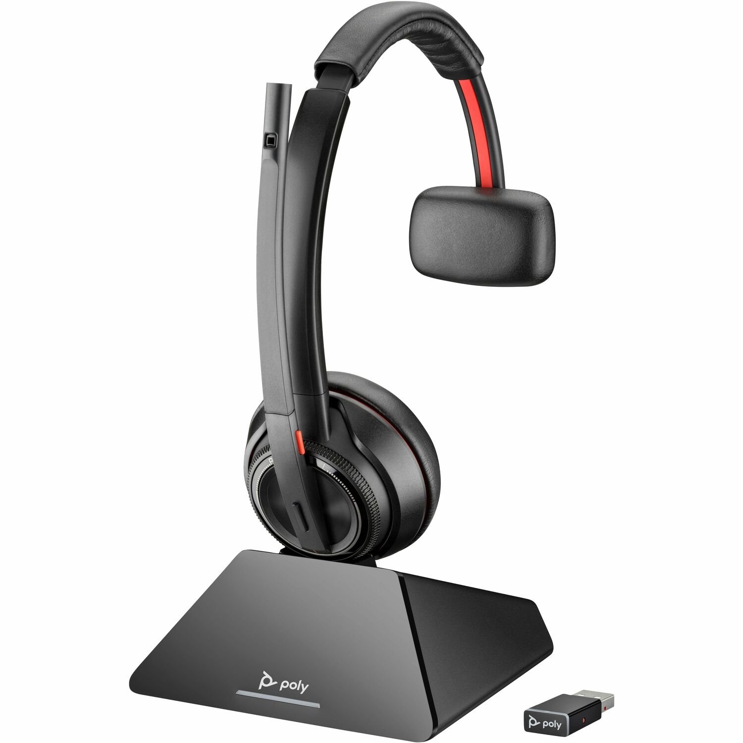 Poly Savi 8200 Office 8210-M Wireless Over-the-head, On-ear Mono Headset - Black