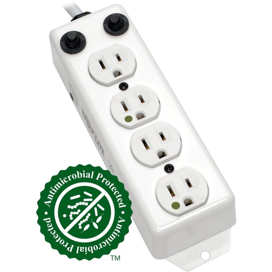 Eaton Tripp Lite Series Safe-IT UL 1363A Medical-Grade Power Strip for Patient-Care Vicinity, 4x 15A Hospital-Grade Outlets, 15 ft. Cord