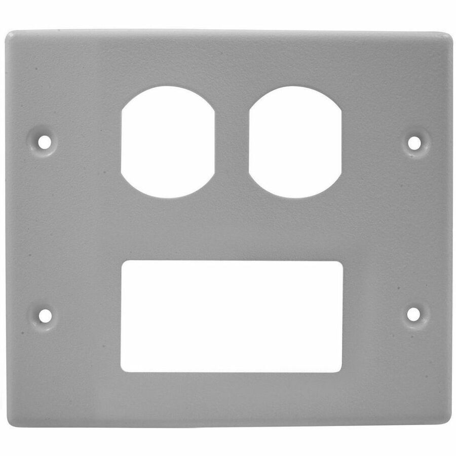 Hubbell Raceway, PLT, 2G Dup/Sty, HBL4750, GY - Scratch Resistant Finish - Uses HBL 3000