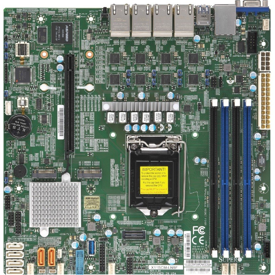 Supermicro X11SCM-F Server Motherboard - Intel C246 Chipset - Socket H4 LGA-1151 - Micro ATX