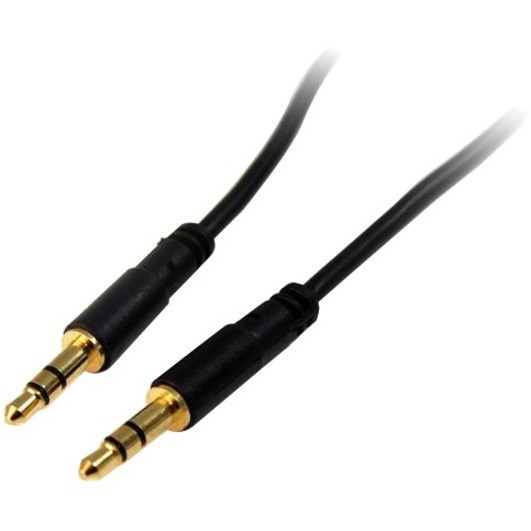 StarTech.com 1 ft Slim 3.5mm Stereo Audio Cable - M/M