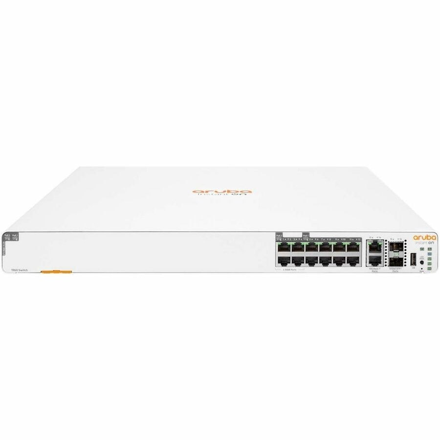 HPE Instant On 1960 14 Ports Manageable Ethernet Switch - Gigabit Ethernet, 10 Gigabit Ethernet, 2.5 Gigabit Ethernet - 10/100/1000Base-T, 1000Base-X, 10GBase-T, 2.5GBase-T