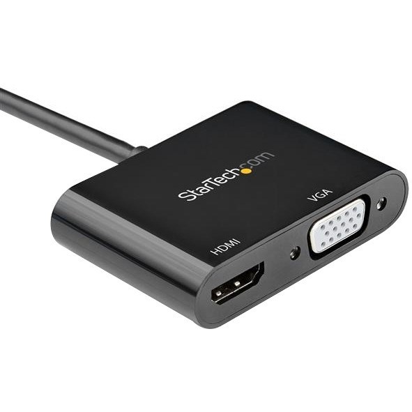 StarTech.com DisplayPort to HDMI VGA Adapter - DP 1.2 HBR2 to HDMI 2.0 4K 60Hz or VGA Monitor Converter - Digital Video Display Adapter