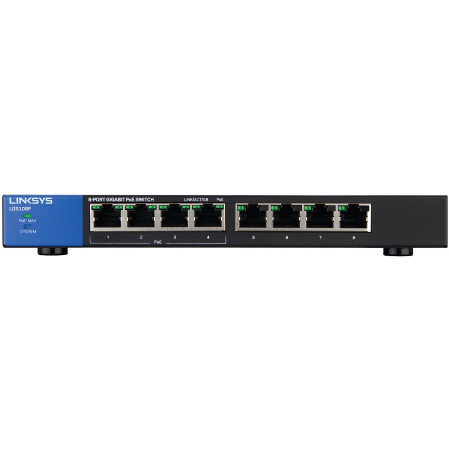 Linksys LGS108P 8-Port Business Desktop Gigabit PoE+ Switch