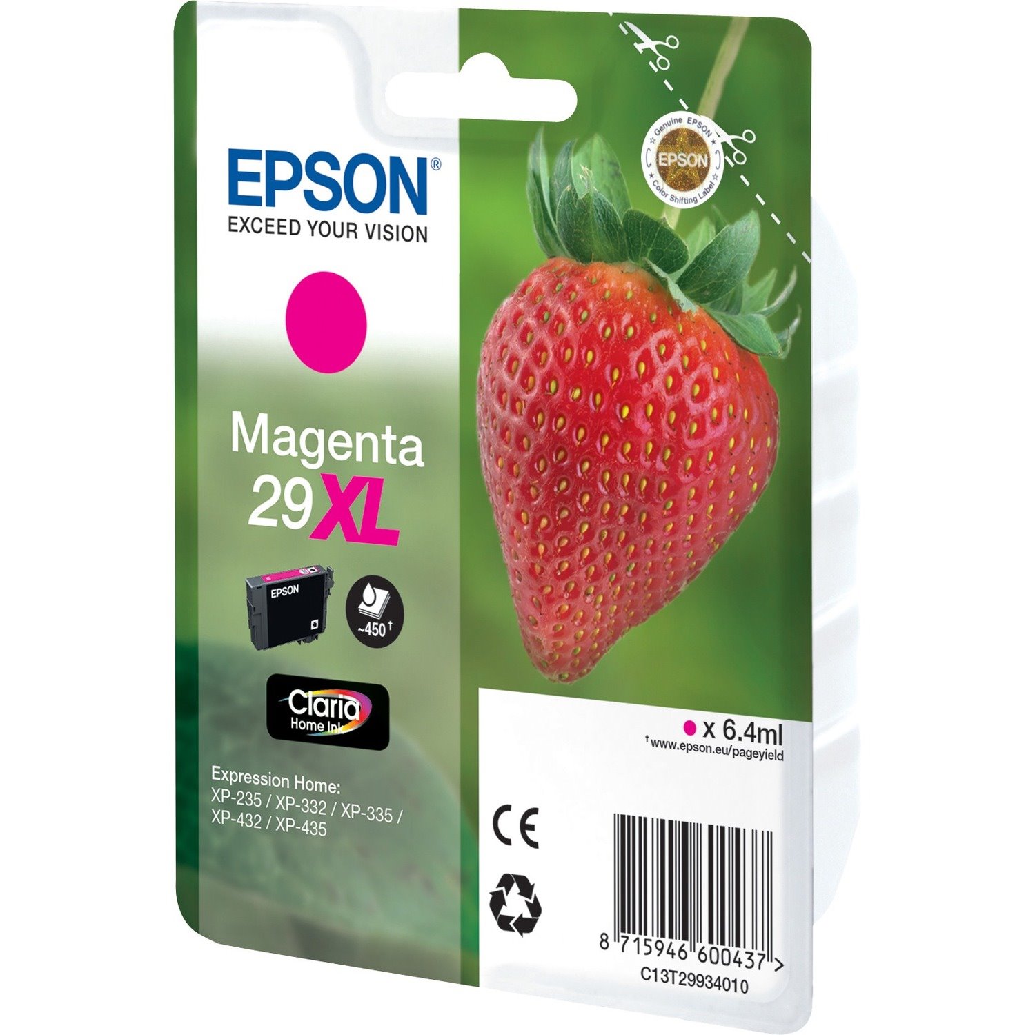 Epson Claria 29XL Original Inkjet Ink Cartridge - Magenta - 1 / Pack
