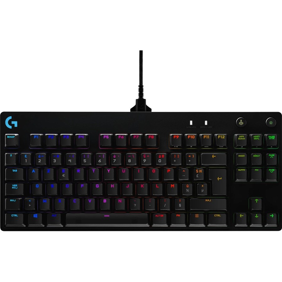 Logitech G PRO Gaming-toetsenbord - Kabel Verbinding - USB Interface - RGB LED - Frans - AZERTY indeling - Zwart