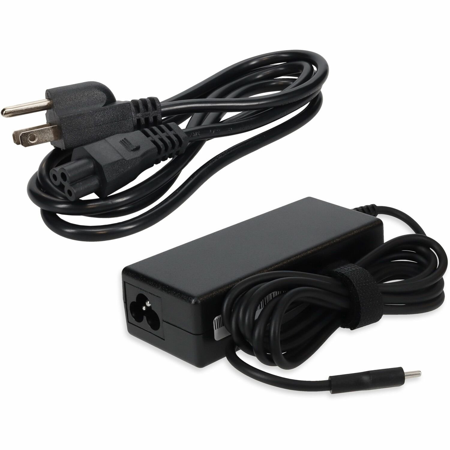 AddOn 6ft Toshiba PA5279U-1ACA Compatible USB 3.1 (C) Male to NEMA 5-15P Male 45W 20V at 2.25A Black USB-C Power Adapter and Cable