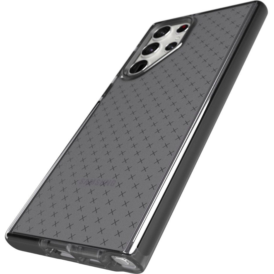 Tech21 Evo Check Case for Samsung Galaxy S22 Ultra Smartphone - Smokey Black