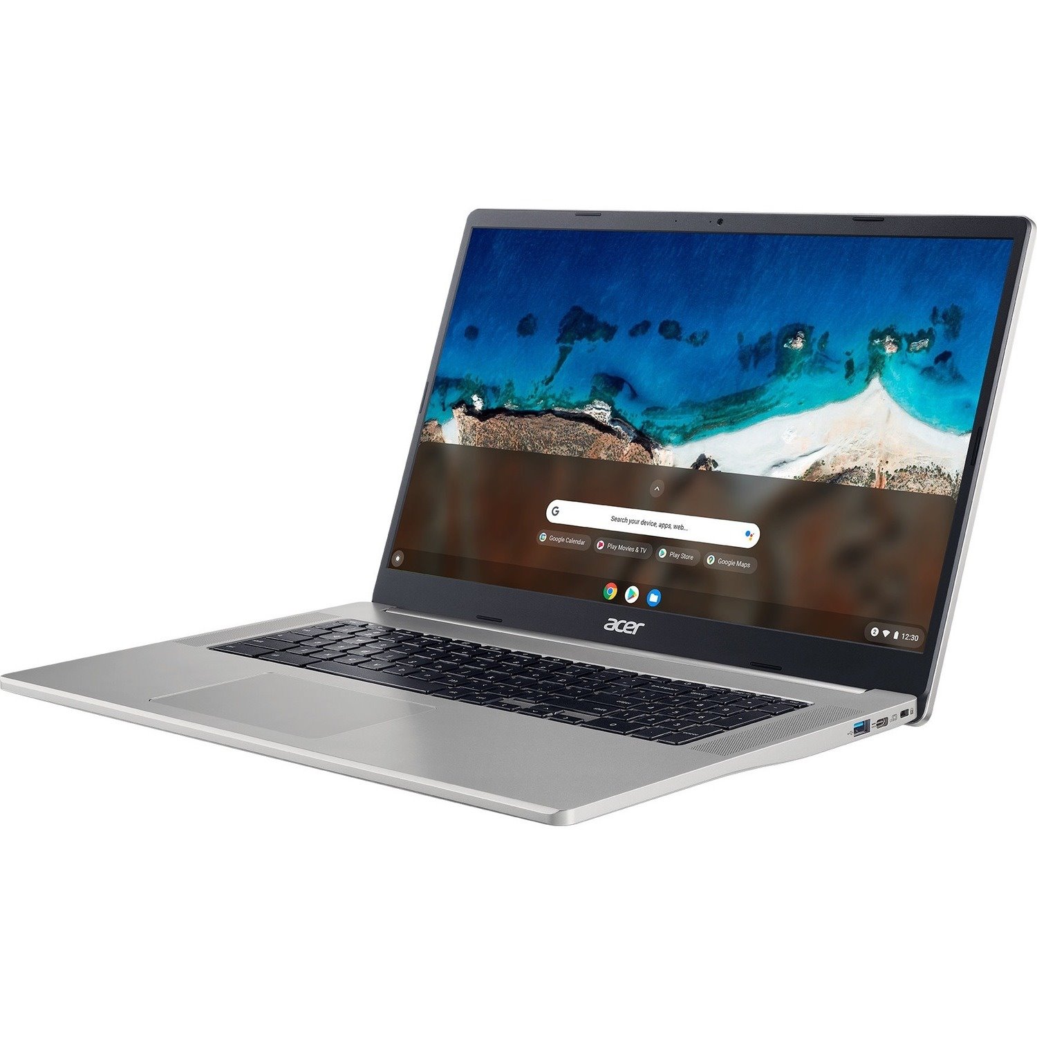Acer Chromebook 317 CB317-1H CB317-1H-C3YA 43.9 cm (17.3") Chromebook - Full HD - Intel Celeron N4500 - 8 GB - 128 GB Flash Memory - German Keyboard - Silver