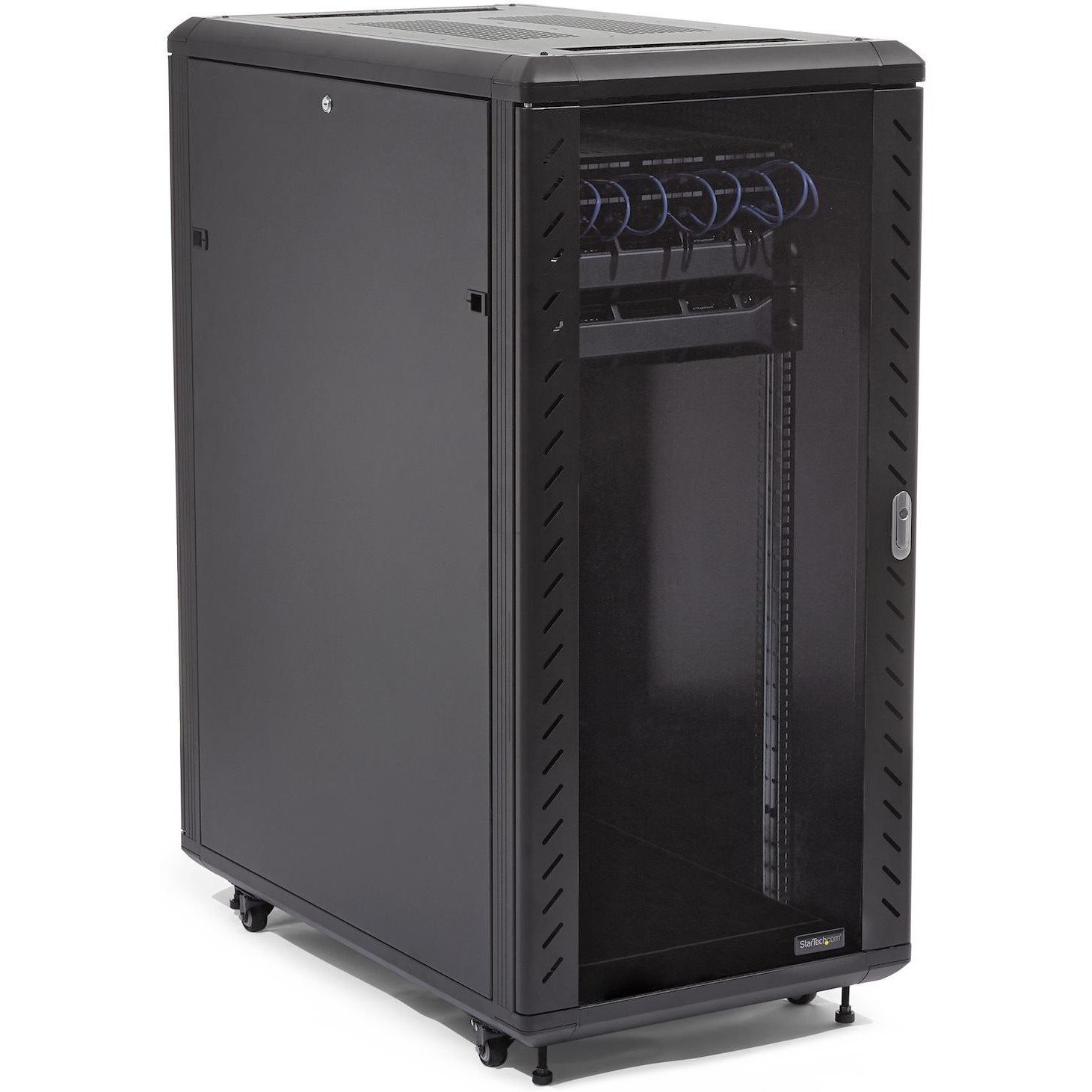 StarTech.com 4-Post 32U Server Rack Cabinet, 19" Data Rack Cabinet for Computer / IT Equipment, Home Network Rack, Half Height Server Rack