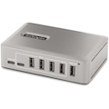 StarTech.com 10-Port USB-C Hub, 8x USB-A + 2x USB-C, Self-Powered w/ 65W Power Supply, USB 3.1 10Gbps Desktop/Laptop USB Hub w/ Charging