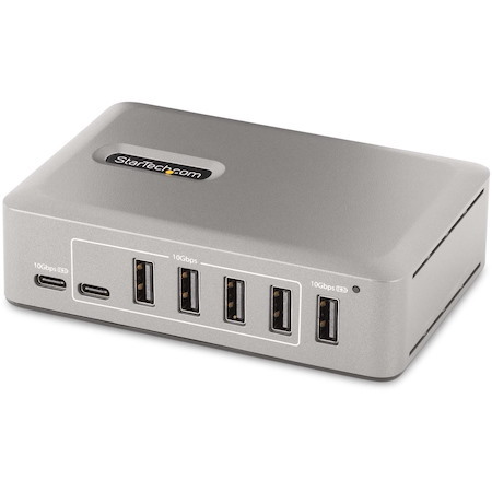 StarTech.com 10-Port USB-C Hub, 8x USB-A + 2x USB-C, Self-Powered w/ 65W Power Supply, USB 3.1 10Gbps Desktop/Laptop USB Hub w/ Charging