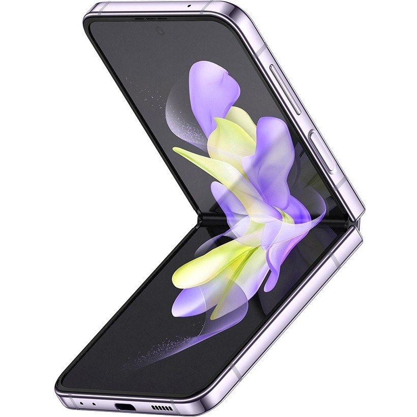 Samsung Galaxy Z Flip4 128 GB Smartphone - 6.7" Flexible Folding Screen Dynamic AMOLED Full HD Plus 2640 x 1080 - Octa-core (Cortex X2Single-core (1 Core) 3.18 GHz + Cortex A710 Triple-core (3 Core) 2.70 GHz + Cortex A510 Quad-core (4 Core) 2 GHz - 8 GB RAM - Android 12 - 5G - Bora Purple