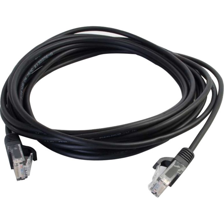 C2G 13ft Cat5e Snagless Unshielded (UTP) Slim Network Patch Cable - Black