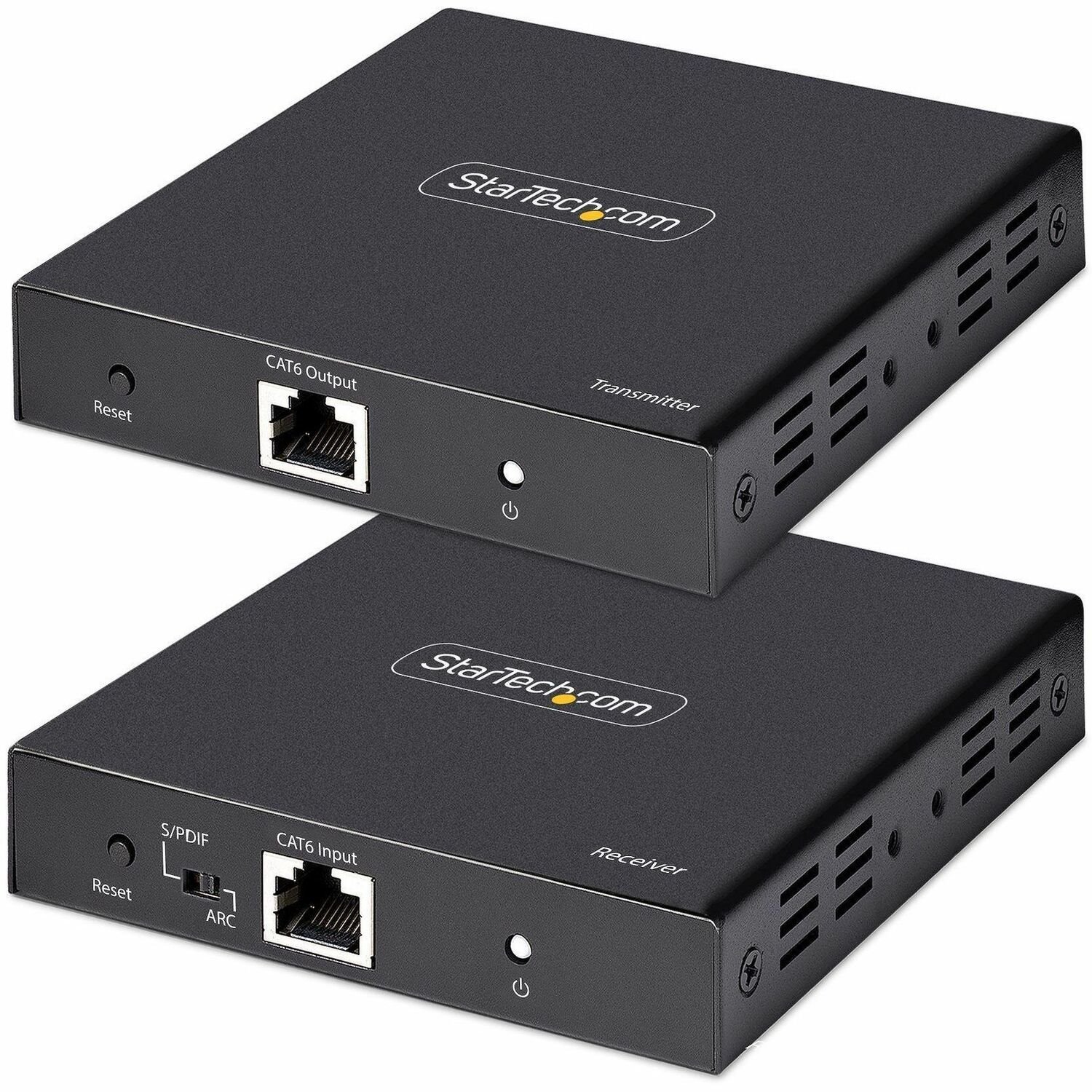 StarTech.com 4K HDMI Extender Over CAT5/CAT6 Cable, 4K 60Hz Video Extender Up to 230ft (70m), HDMI Over Ethernet Cabling, S/PDIF Audio Out