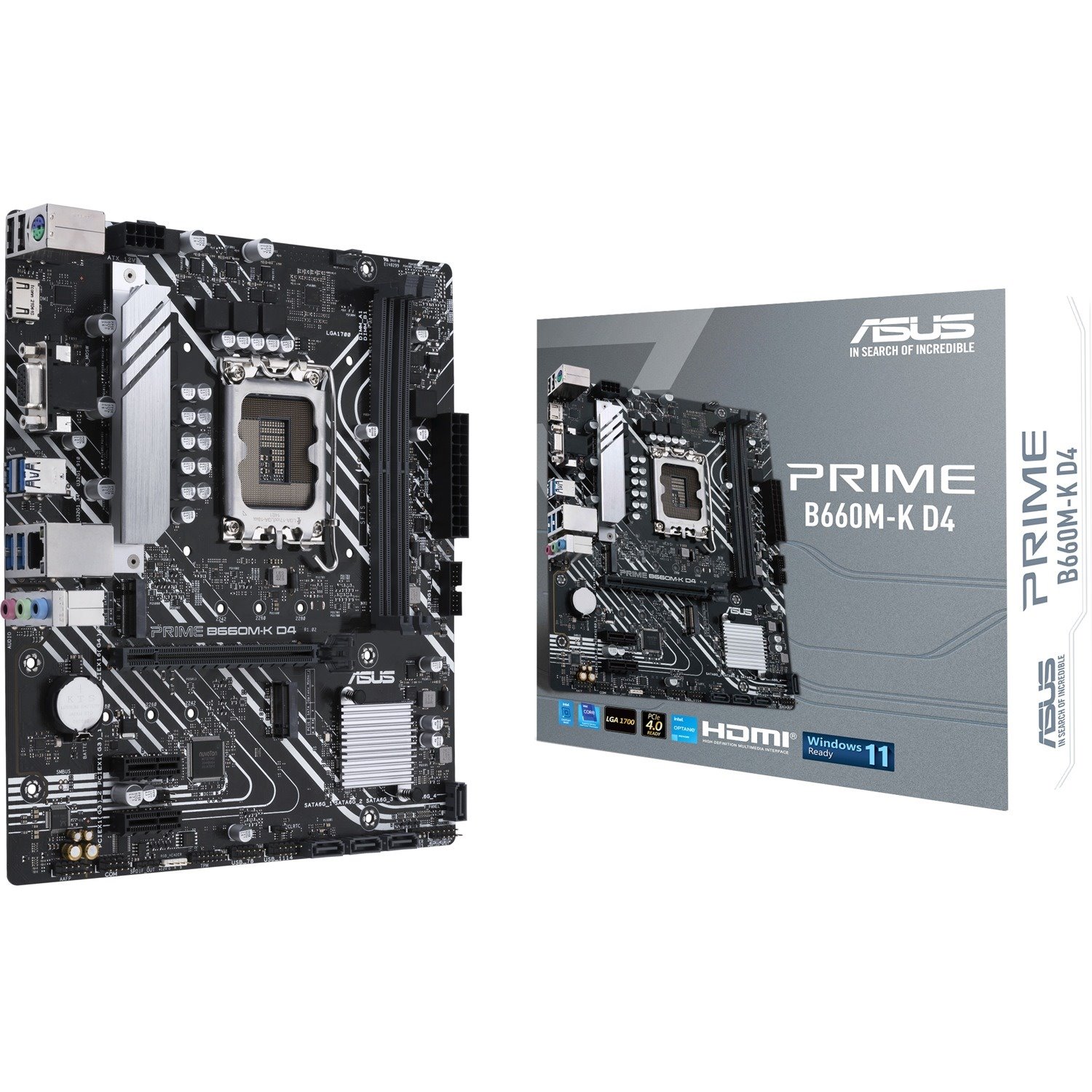 Asus Prime B660M-K D4 Desktop Motherboard - Intel B660 Chipset - Socket LGA-1700 - Intel Optane Memory Ready