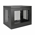 Eaton Tripp Lite Series SmartRack 9U Low-Profile Switch-Depth Wall-Mount Mini Rack Enclosure, Clear Acrylic Window
