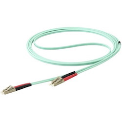 StarTech.com 15m (50ft) LC/UPC to LC/UPC OM4 Multimode Fiber Optic Cable, 50/125µm, 100G, Low Insertion Loss, LSZH Fiber Jumper Cord
