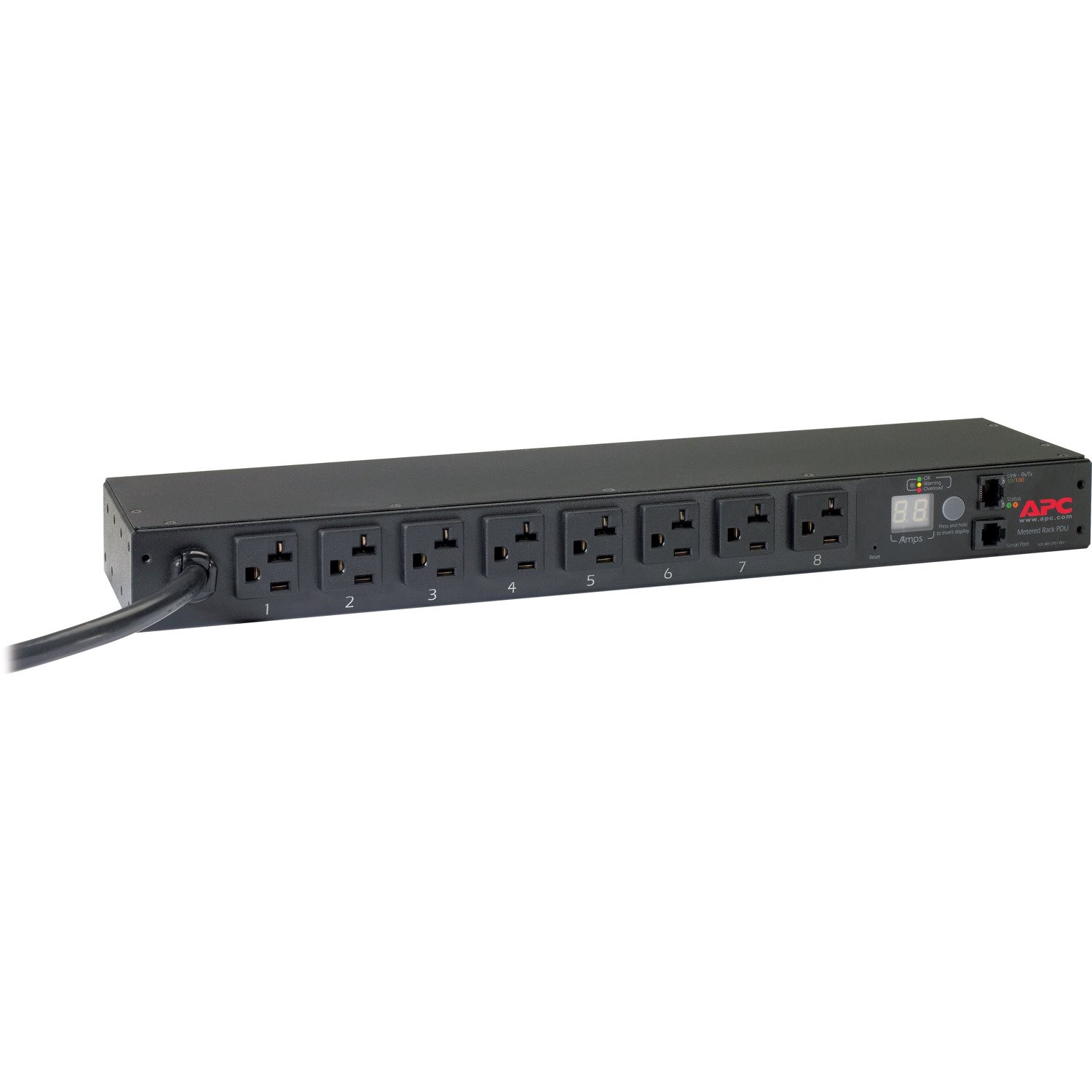 Rack PDU, Metered, 1U, 20A, 120V, (8) 5-20