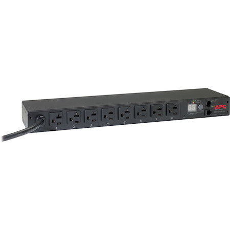 APC NetShelter Metered Rack PDU, 1U, 20A, 120V, 8 NEMA 5-20 outlet
