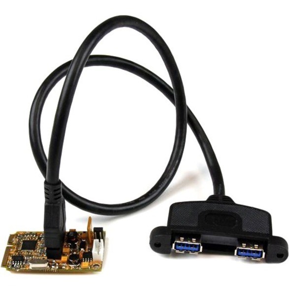 StarTech.com 2 Port SuperSpeed Mini PCI Express USB 3.0 Adapter Card w/ Bracket Kit and UASP Support - 5Gbps