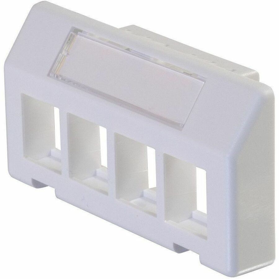 Ortronics Keystone Furniture Adapter Plate, Holds 4 Keystone Modules,White