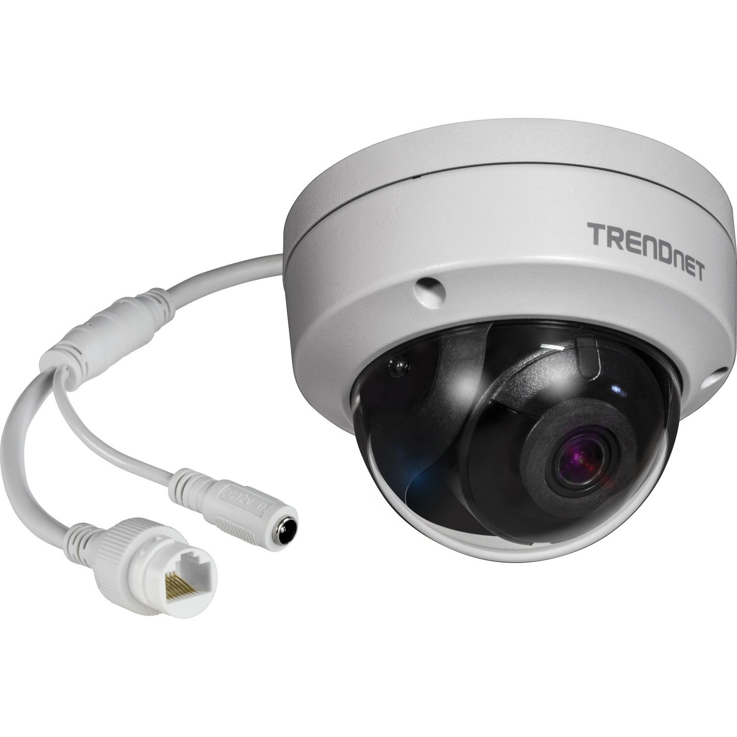 TRENDnet Indoor Outdoor 8MP 4K H.265 120dB WDR PoE Dome Network Camera, IP67 Weather Rated Housing, SmartCovert IR Night Vision Up To 30m (98 ft.), MicroSD Card Slot, White, TV-IP1319PI