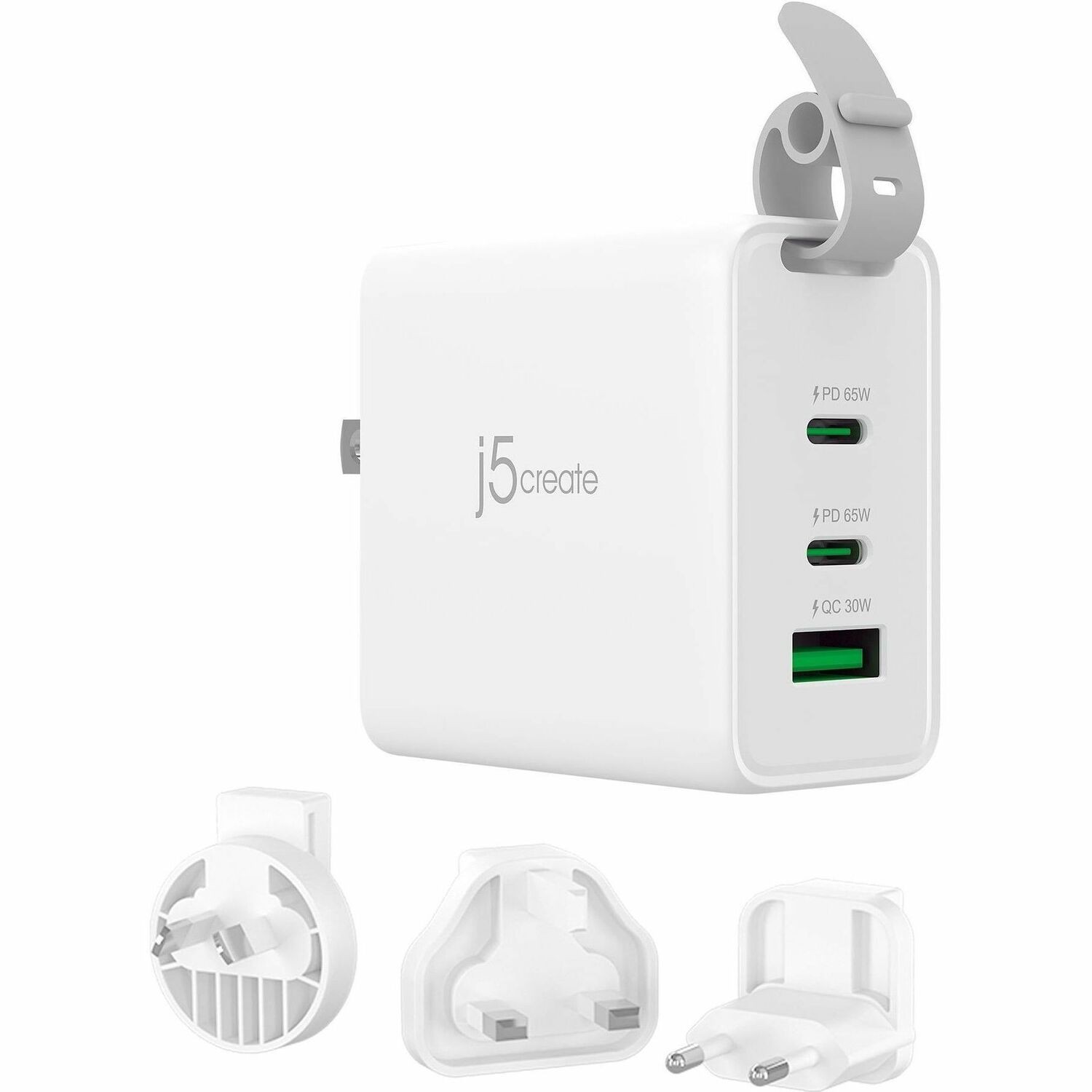 J5create Usb-C 3-Port Travel Charger W Ac Plugs
