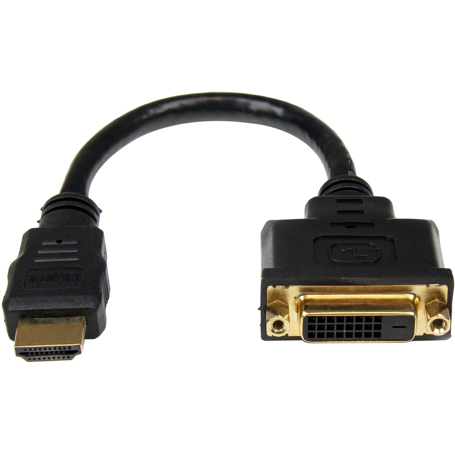 StarTech.com 8in HDMIÂ&reg; to DVI-D Video Cable Adapter - HDMI Male to DVI Female