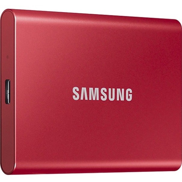 Samsung T7 MU-PC2T0R/AM 2 TB Portable Solid State Drive - External - PCI Express NVMe - Metallic Red