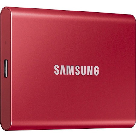 Samsung T7 MU-PC2T0R/AM 2 TB Portable Solid State Drive - External - PCI Express NVMe - Metallic Red