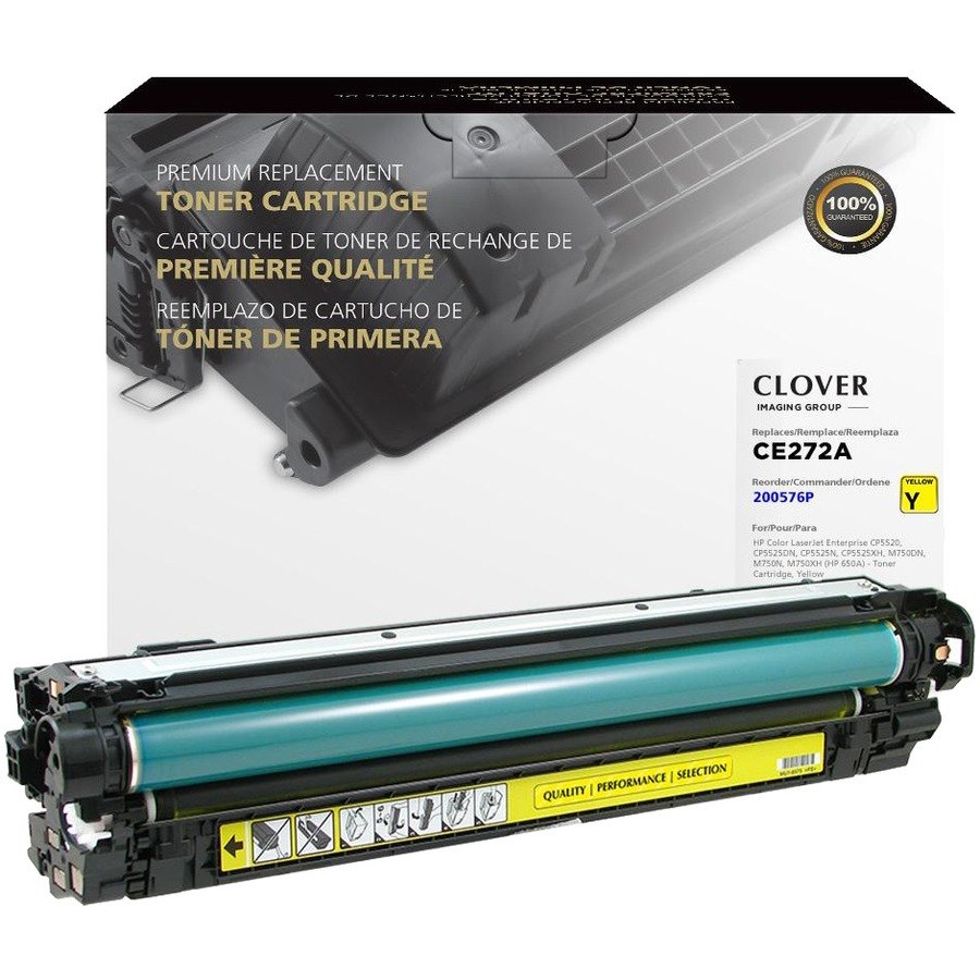 Clover Imaging Remanufactured Yellow Toner Cartridge for HP 650A (CE272A)