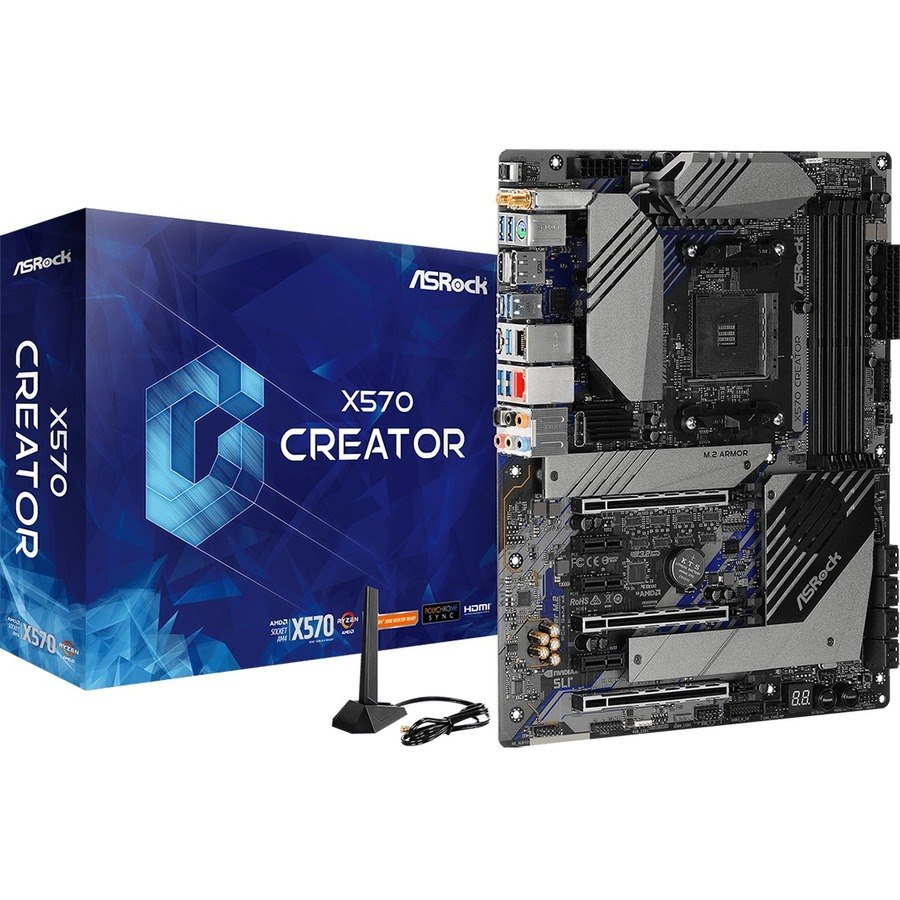 ASRock X570 Creator Desktop Motherboard - AMD X570 Chipset - Socket AM4 - ATX