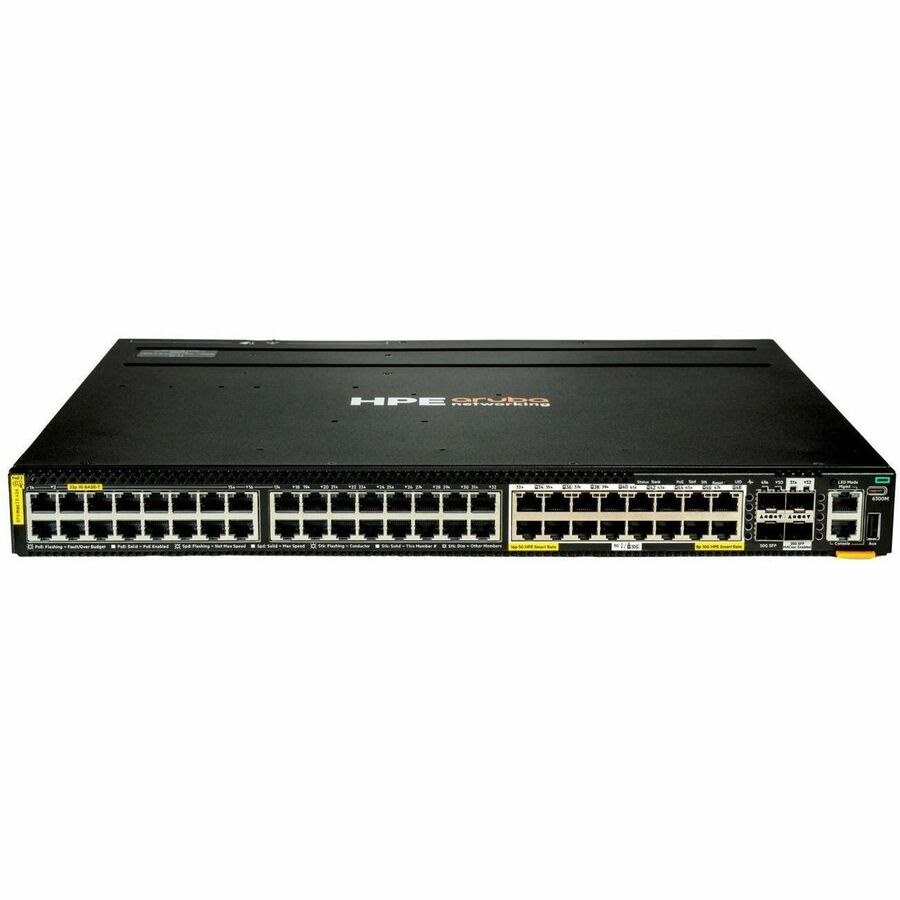 Aruba CX 6300 6300M 48 Ports Manageable Ethernet Switch - Gigabit Ethernet, 2.5 Gigabit Ethernet, 5 Gigabit Ethernet, 10 Gigabit Ethernet, 25 Gigabit Ethernet - 1000Base-T, 2.5GBase-T, 5GBase-T, 10GBase-T, 10GBase-X, 25GBase-X, 50GBase-X