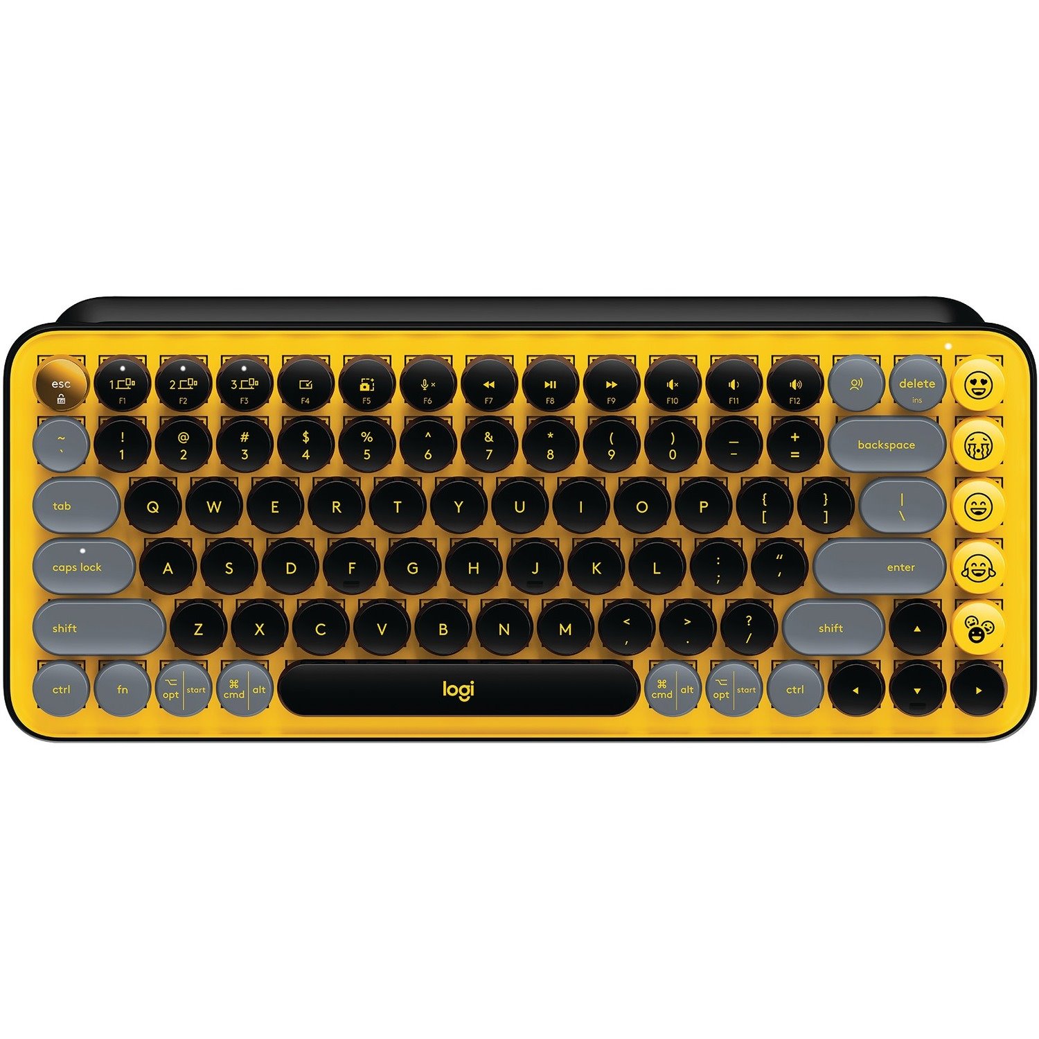 Logitech POP Keys Wireless Mechanical Keyboard With Emoji Keys - Blast Yellow