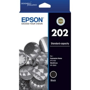 Epson 202 Original Standard Yield Inkjet Ink Cartridge - Black - 1 Pack