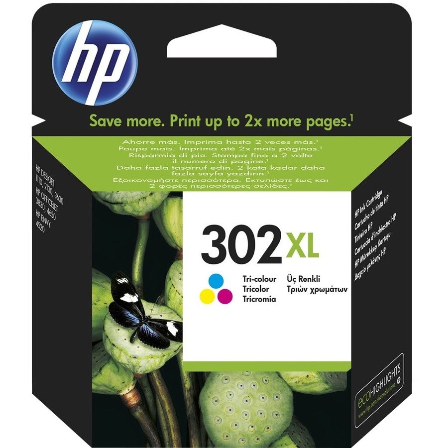 HP 302XL Original Low Yield Inkjet Toner Cartridge - Multi-pack - CMYK - 2 Pack
