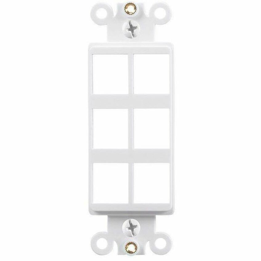 Monoprice Decor Insert For Keystone 6 Hole White