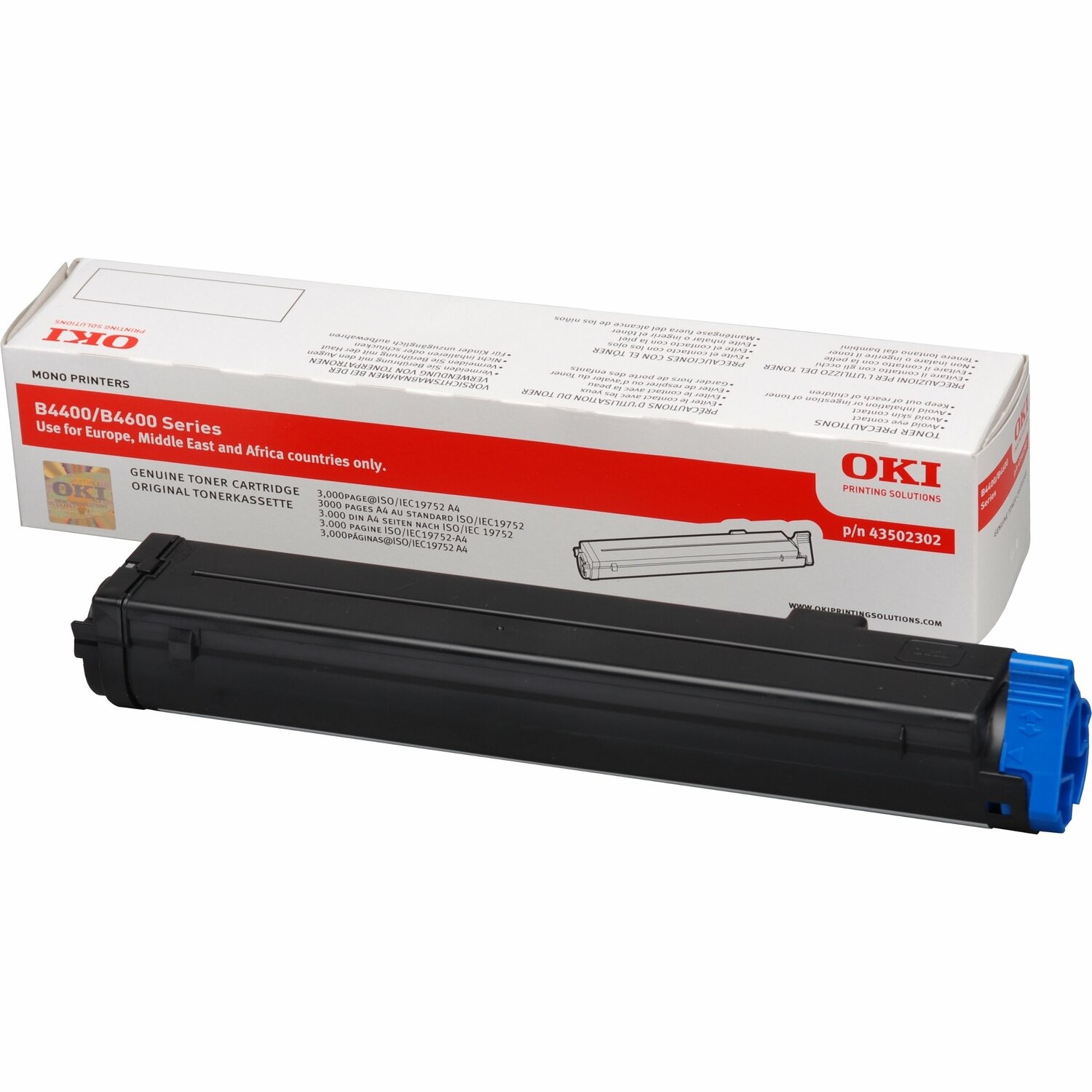 Oki 43502302 Original LED Toner Cartridge - Black Pack