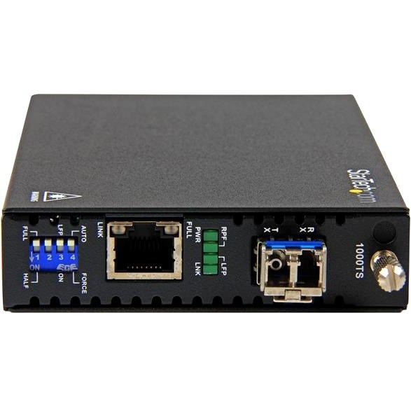 StarTech.com Gigabit Ethernet Copper-to-Fiber Media Converter - SM LC - 20 km - Ethernet Media Converter - GbE Converter