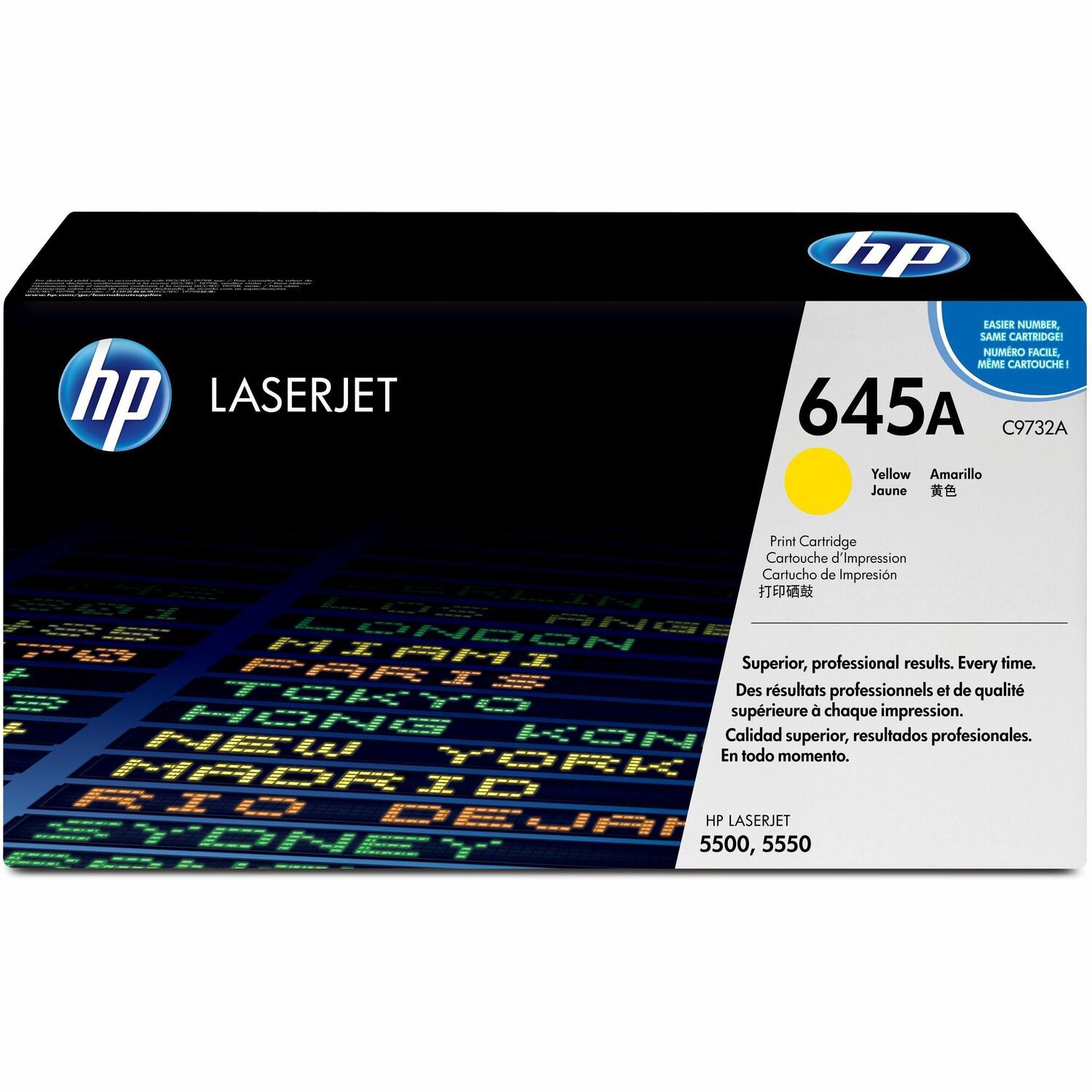 HP 645A (C9732A) Origineel Laser Tonercartridge - Enkelstuksverpakking - Geel - 1 Stuk